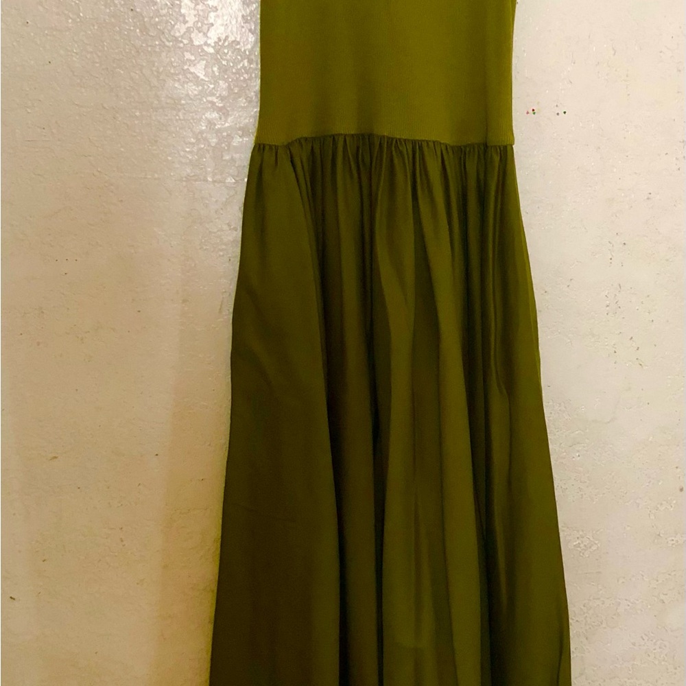 Reformation Olive Ribbed Dress